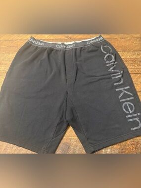 Calvin Klein Black Logo Lounge Shorts (Size L)